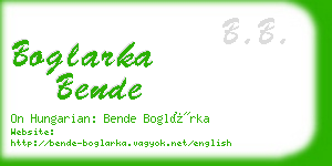 boglarka bende business card